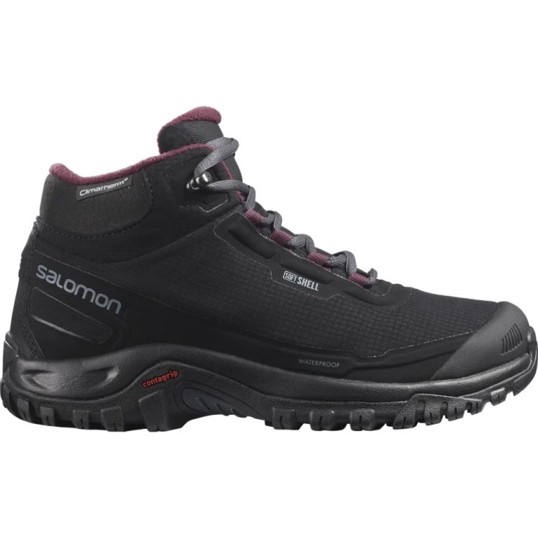 Botas de Inverno Salomon Shelter CSWP Feminino Pretas | PT G58791